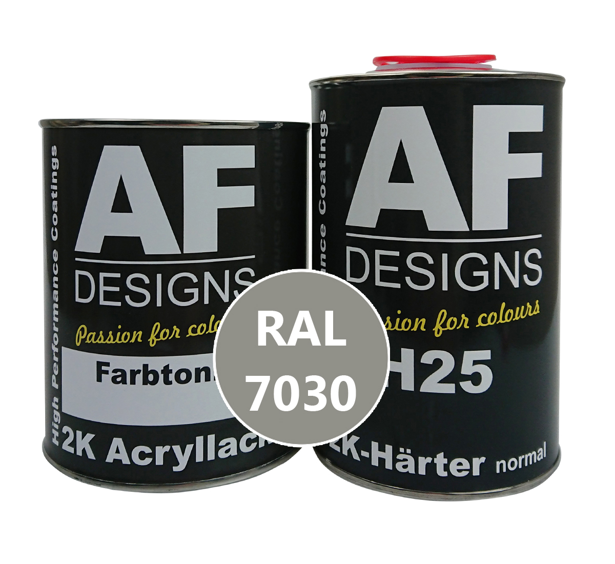 2K Acryllack in RAL 7030 mit Härter